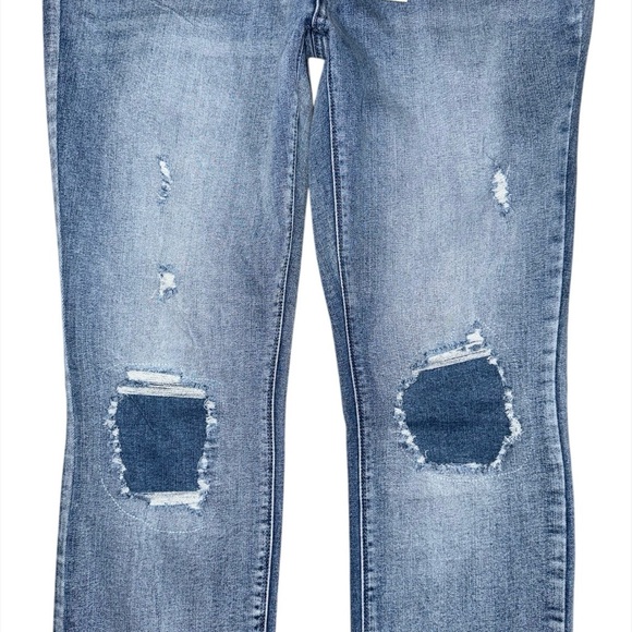 NWT Laurie Felt Forever Denim Easy Skinny Destructed Jeans Women’s 16 Raw Hem - Picture 6 of 11